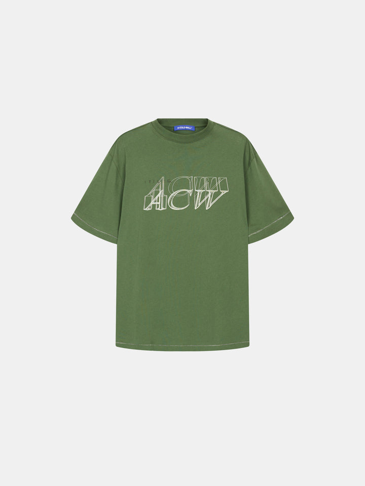 Serif T-Shirt Moss
