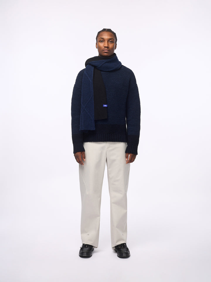 Ruptured Knit Scarf Midnight